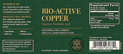 Global Healing Bio-Active Copper Supplement Cu1 - Cuprous Nicotinic Acid Helps Detox Global Healing CenterBuy Supplements Australia