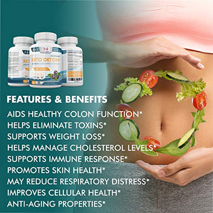 Advanced Keto Colon Cleanser & Detox for Weight Loss - Aids Healthy Colon Function Slim HeatBuy Supplements Australia