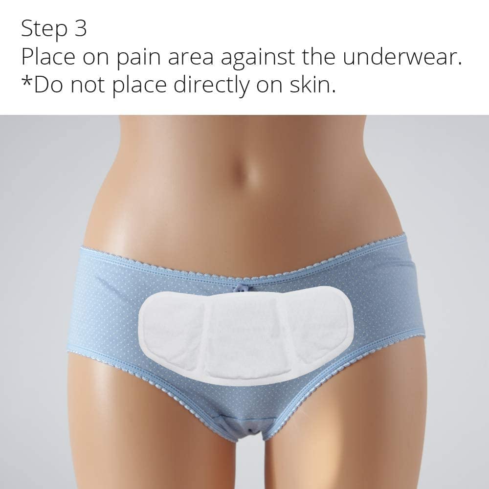 (5 Patches) CrampCareH PMS/Menstrual Cramps Relief Heat Patch with Wide Wings, FDA Registered CrampCareHBuy Supplements Australia