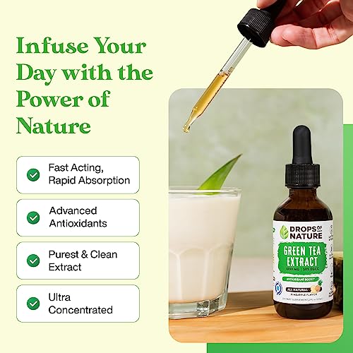 Green Tea Extract - 1000mg - 50% EGCG - Green Tea Liquid Drops, 4x more Powerful than Drops Of NatureBuy Supplements Australia