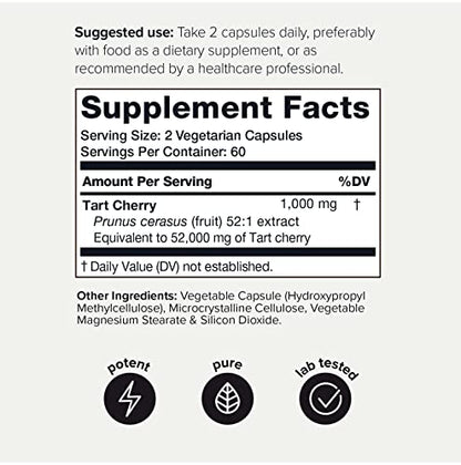 Toniiq Ultra High Strength Tart Cherry Capsules - 52,000mg 52x Concentrated Extract ToniiqBuy Supplements Australia