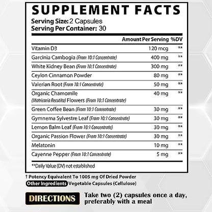 12in1 Night Time Fat Burner for Women - VitaminD.3, Garcinia Cambogia, White Kidney Bean SatoomiBuy Supplements Australia