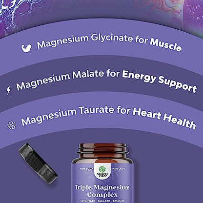Triple Magnesium Complex Supplement 400mg Elemental - High Absorption Magnesium Natures CraftBuy Supplements Australia