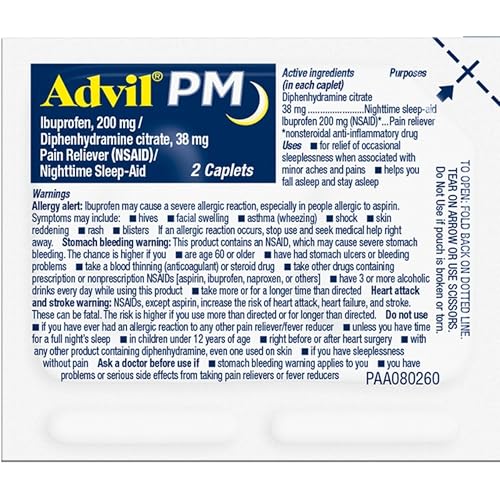Advil Liqui-Gels Pain Reliever and Fever Reducer, Pain Medicine for Adults with Ibuprofen 200mg for Headache, Backache, Menstrual Pain and Joint Pain Relief - 200 Capsules, Advil PM Ibuprofen - 2 Ct AdvilBuy Supplements Australia