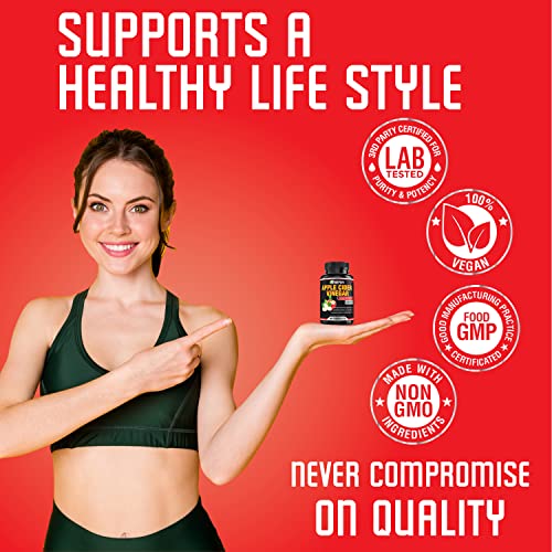 Apple Cider Vinegar Capsules - 5050mg Formula Pills with Black Pepper Extract BEBEFENBuy Supplements Australia