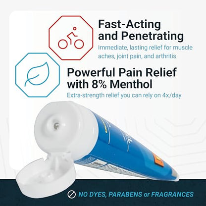 Stopain Pain Relief Gel 3oz USA Made, Max Strength Fast Acting with MSM, Glucosamine, Menthol for Arthritis, Lower Back Sciatica, Knee, Neck, HSA FSA Approved Topical Analgesic Products StopainBuy Supplements Australia