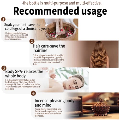 (2pc 60ml) Belly Drainage Ginger Oil, Slimming Tummy Ginger Oil, Ginger Oil Drainage Massage YG LianKaiBuy Supplements Australia