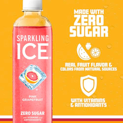 Sparkling Ice, Pink Grapefruit Sparkling Water, Zero Sugar Flavored Water, with Antioxidants Sparkling ICEBuy Supplements Australia