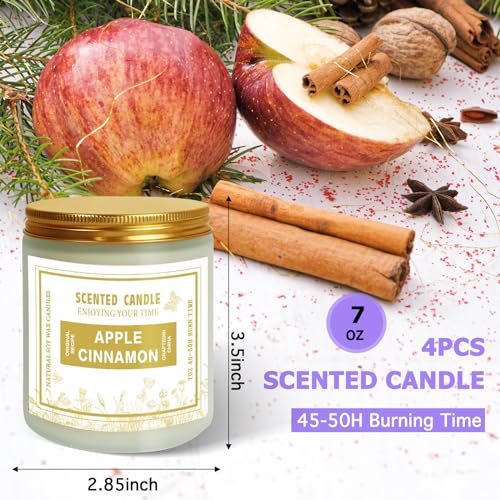 4 Pack Candles for Home Scented, Lavender & Cinnamon Candles Gifts for Women, 28 oz 200H Long zsalttBuy Supplements Australia