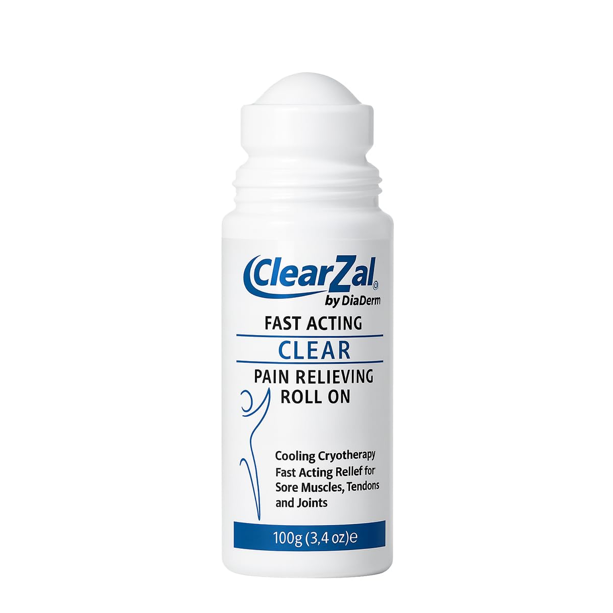 ClearZal Fast Acting Clear Pain Relieving Roll On Cooling Relief of Joint Pain, Muscle Pain, Muscle Soreness, and Swelling from Bruises or Injury - Non-Greasy - Homeopathy, 3.4oz Made in USA ClearzalBuy Supplements Australia