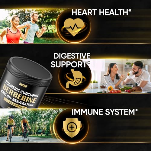 Berberine Supplement 14000mg Turmeric Curcumin 4500mg Trans-Resveratrol 4500mg NuqiitBuy Supplements Australia