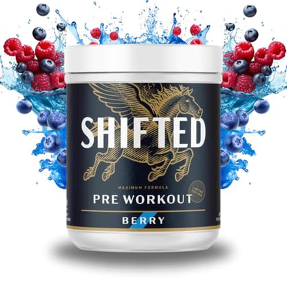 SHIFTED Maximum Pre Workout Powder, Energy & Focus Supplement with Creatine Monohydrate