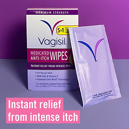 Vagisil Anti-Itch Medicated Feminine Intimate Wipes for Women, Maximum Strength, Gynecologist Tested VagisilBuy Supplements Australia