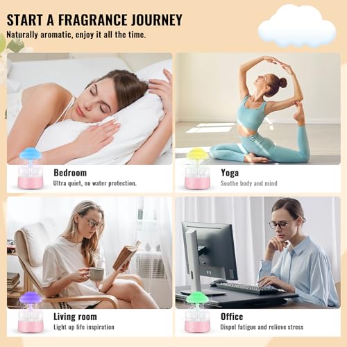 Rain Cloud Humidifier Water Drip with 5 Essential Oils, Cloud Diffuser with 7 Changing Colors Night Lights EvCZenBuy Supplements Australia