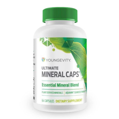 Youngevity Ultimate Mineral Caps™ - 70+ Essential Full Spectrum Trace Minerals - Nutrient-Dense, Derived from Humic & Aquamin Seaweed (64 Capsule) YoungevityBuy Supplements Australia