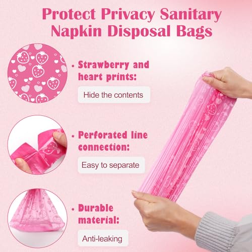 150Pcs Sanitary Napkin Disposal Bags, Luxiv Pink Disposable Sanitary Bag Personal Care Disposal Bags LuxivBuy Supplements Australia
