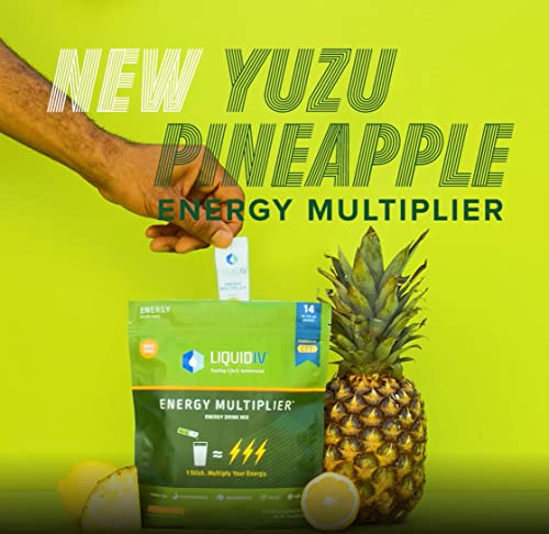 Liquid I.V. Energy Multiplier Yuzu Pineapple, 24 Individual Serving Stick Packs Liquid I.V.Buy Supplements Australia