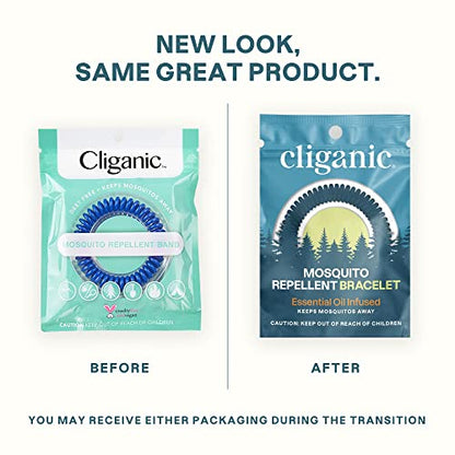 Cliganic 25 Pack Mosquito Repellent Bracelets, DEET-Free Bands, Individ CliganicBuy Supplements Australia