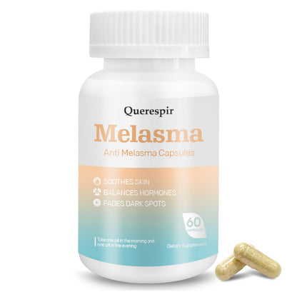 Melanina Anti-Melasma Capsule, Melasma Dark Spot Remover, Melanin Supplement, Spots Remover for Face & Body, Vitamin C & Turmeric Extract, Brightens & Even Skin Tone - 60 Capsules QuerespirBuy Supplements Australia
