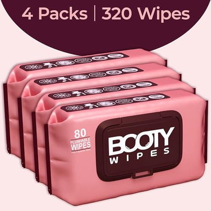 Booty Brand Wipes for Women - 320 Wipes for Adults | Premium Feminine - pH Balanced & Infused BOOTY WIPESBuy Supplements Australia