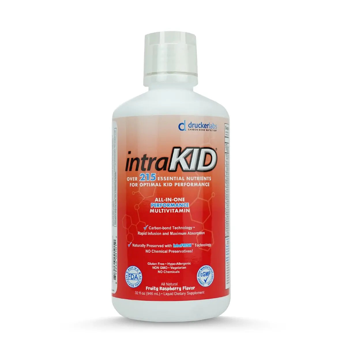 intraKID Drucker Labs Organic Liquid Multivitamin for Kids, Immune Support, Non GMO, Dairy Free, Gluten Free, Magnesium, Vitamin A,C,E, Zinc intraKIDBuy Supplements Australia