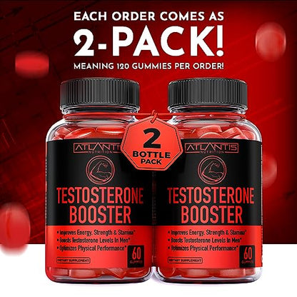 Testosterone Booster For Men Gummies - Enhances Strength & Stamina - Optimizes Physical Atlantis NutritionBuy Supplements Australia