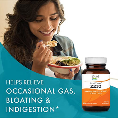 Real-Zymes™ KETO Digestive Enzymes Supplement with Probiotics for Better Digestion PURE ESSENCE LABSBuy Supplements Australia