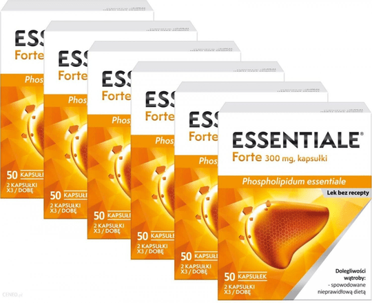 6 boxes Essentiale FORTE 300 mg, 6×50 caps Liver Protection, Health, Detox - Maple Wellness Supplements