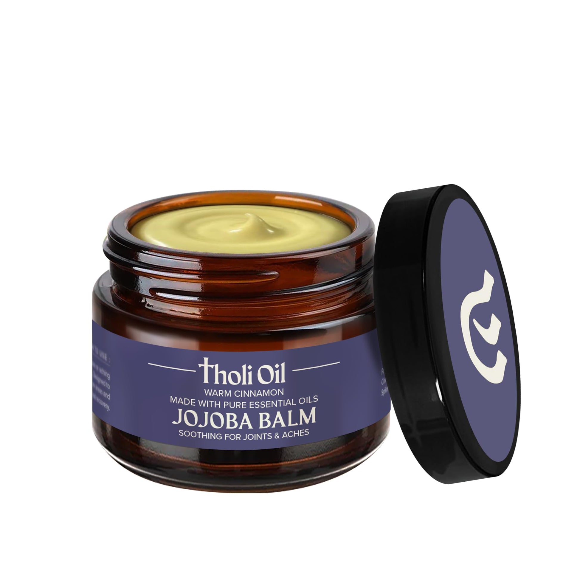 tHOli Plantar Fasciitis Relief Balm – Jojoba Cream with Cinnamon, Cassia, Spikenard & Hyssop – Soothes Heels, Supports Joints & Skin Repair (1oz) Tholi OilBuy Supplements Australia