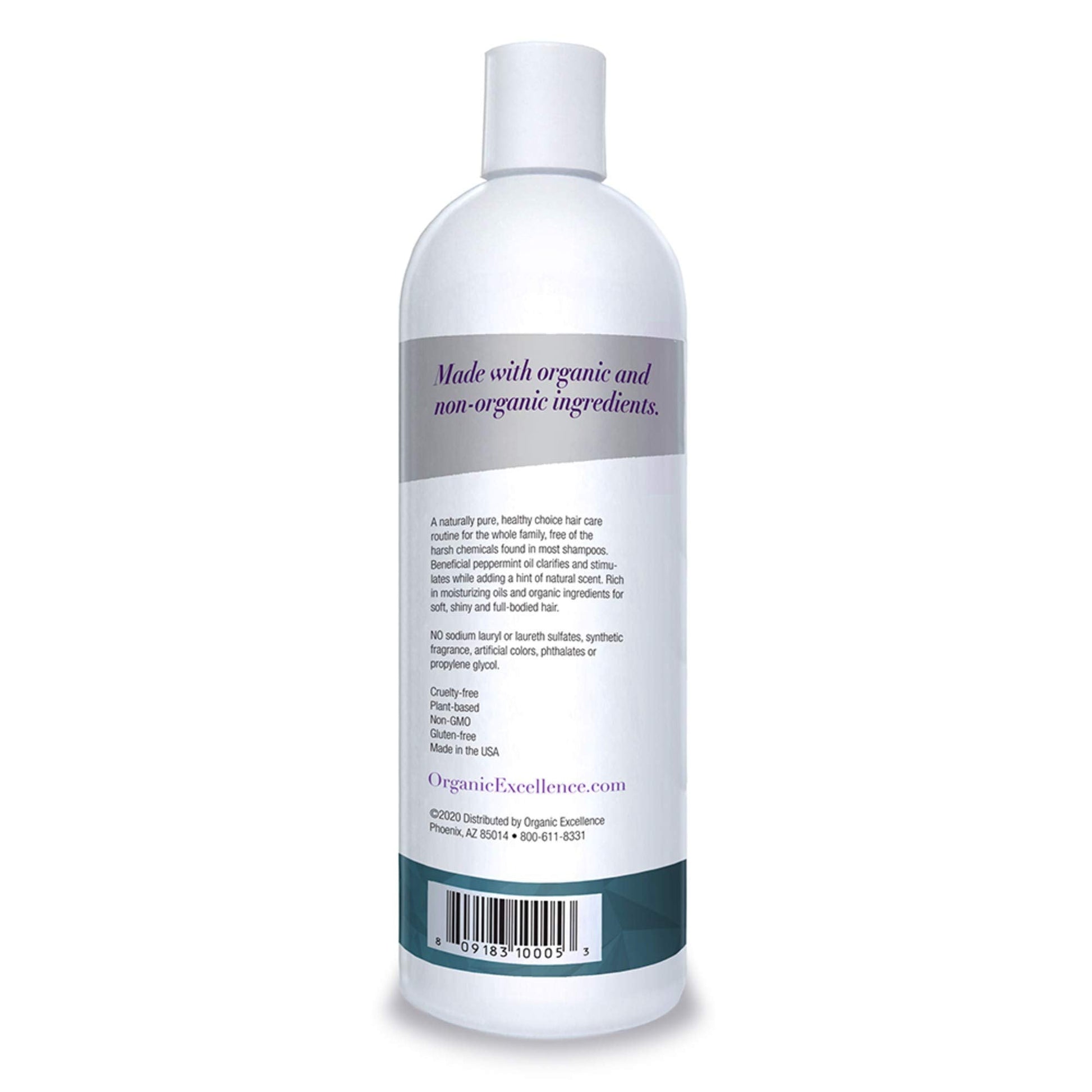 Organic Excellence Wild Mint Shampoo - 16 oz Organic ExcellenceBuy Supplements Australia