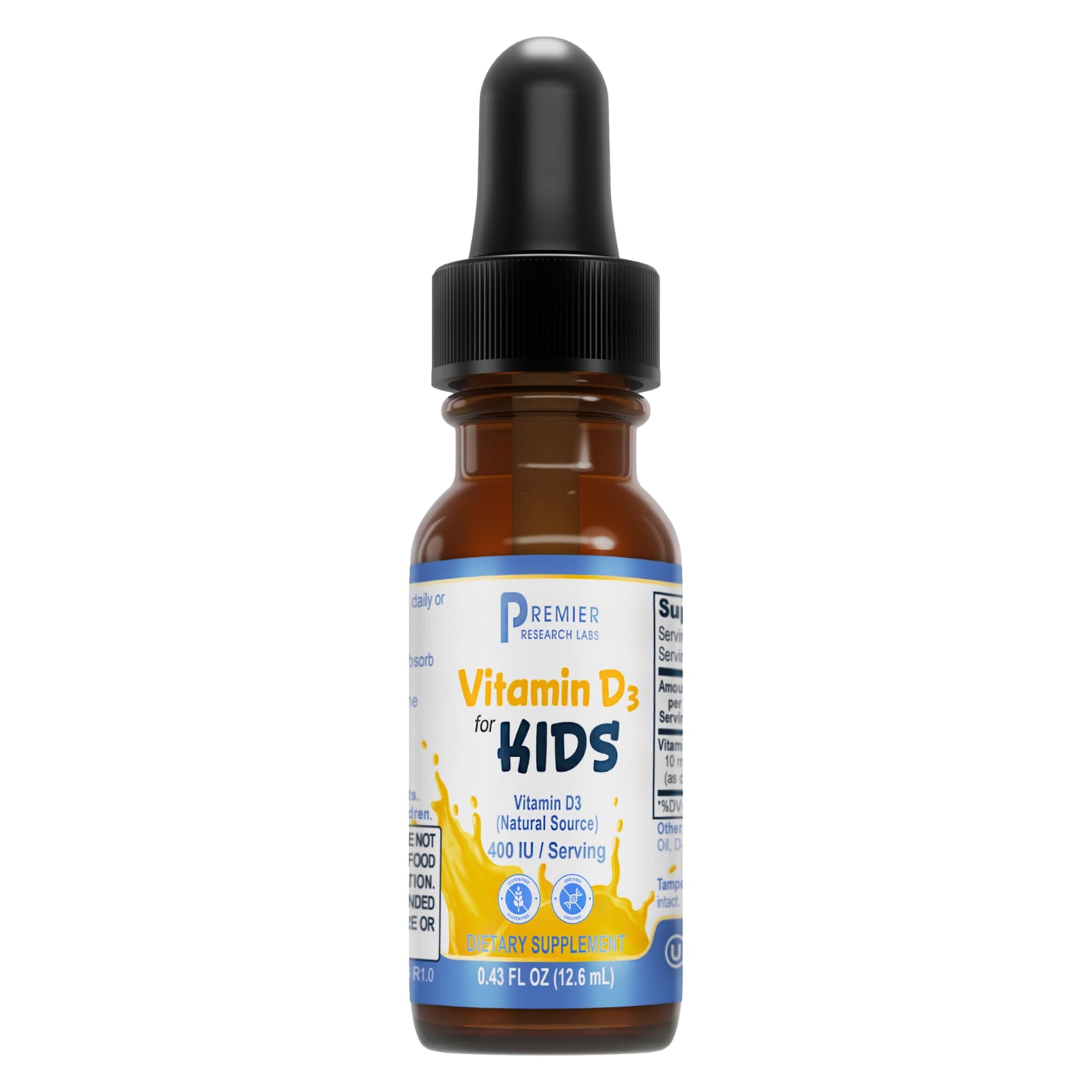 Premier Research Labs Vitamin D3 for Kids - Vitamin D Drops for Children, Kids Liquid Vitamin D, 400 IU Per Serving, Supports Healthy Brain Development - 0.43 fl oz Premier Research LabsBuy Supplements Australia