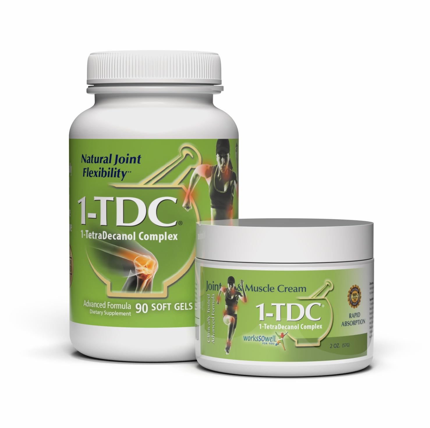 Joint & Muscle Health Soft Gels and Relief Cream 2 oz Bundle 1-TDCBuy Supplements Australia