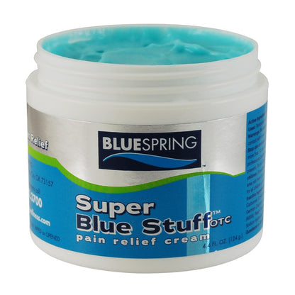 BLUESPRING Pain Relief Cream- Super Blue Stuff with Emu Oil, Arnica, Provides Maximum Arthritis Pain Relief- Anti Inflammatory Cream Goes Deep into the Skin- Great Muscle Rub and Relaxer Cream - 4 oz Emu TherapyBuy Supplements Australia