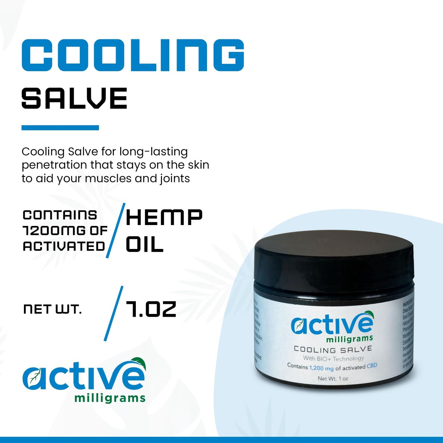 active milligrams Hemp Cooling Salve for Joint & Muscle Relief - Infused with Menthol, Shorea (Sal) Butter, Yarrow Essential Oil – Soothe Discomfort in Back, Knees, Neck, Shoulder, and Elbow - 1 OZ active milligramsBuy Supplements Australia