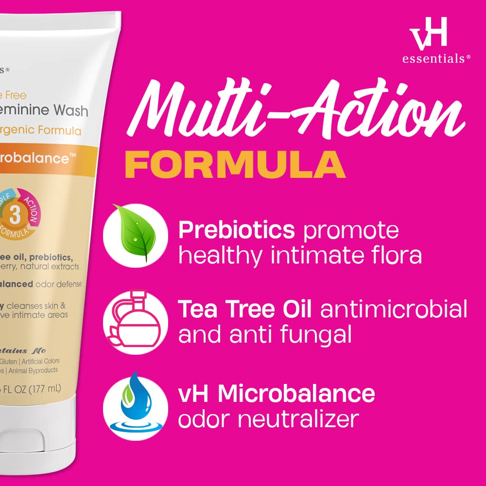 vH essentials Daily Feminine Wash - Fragrance Free, Hypoallergenic with Tea Tree Oil vH essentialsBuy Supplements Australia