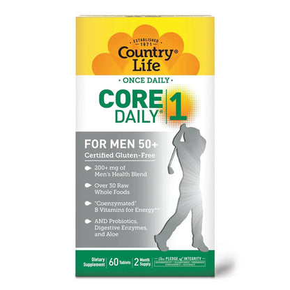 Country Life CORE Daily-1 Multivitamin for Men 50+ - Gluten-Free, Energy Support with Coenzymated B Vitamins Country LifeBuy Supplements Australia