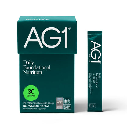 AG1 Multivitamin for Men & Women, Greens Powder Supplement, Probiotic, Gluten Free, Vegan, Keto | 75 Vitamins | Improve Gut Health | (Athletic Greens) Travel Packs 30ct, No Shaker, Classic Formula AG1Buy Supplements Australia