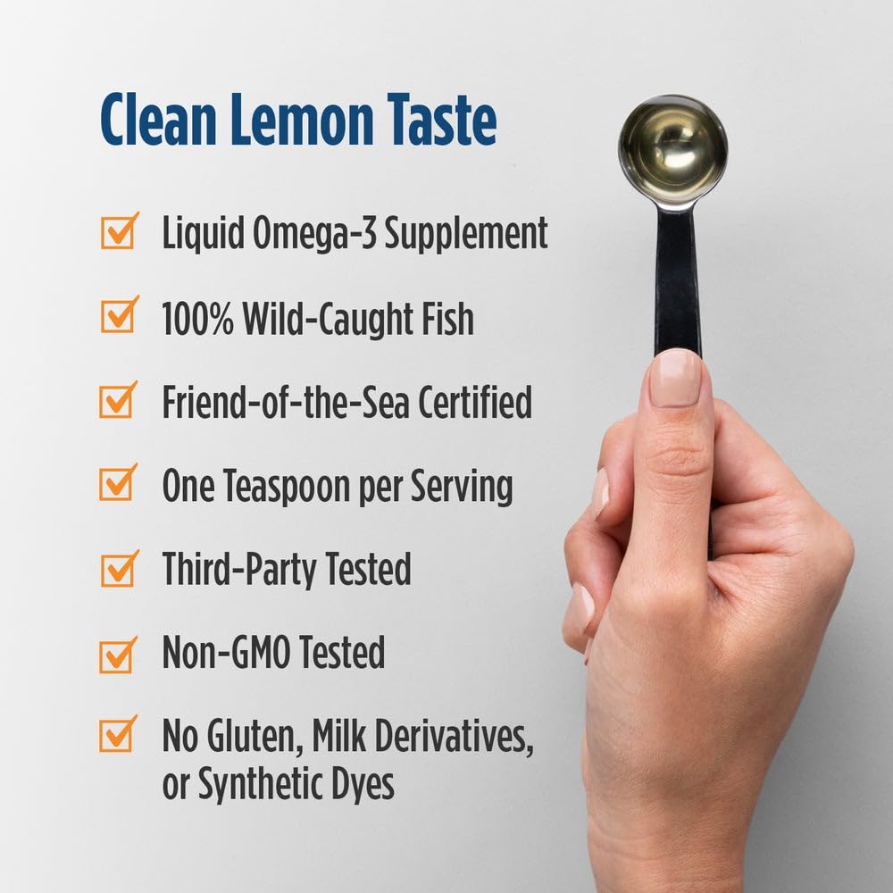 Nordic Naturals Omega-3D, Lemon Flavor - 8 oz - 1560 mg Omega-3 + 1000 IU Vitamin D3 - Fish Oil - EPA & DHA - Immune Support, Brain & Heart Health, Healthy Bones - Non-GMO - 48 Servings Nordic NaturalsBuy Supplements Australia
