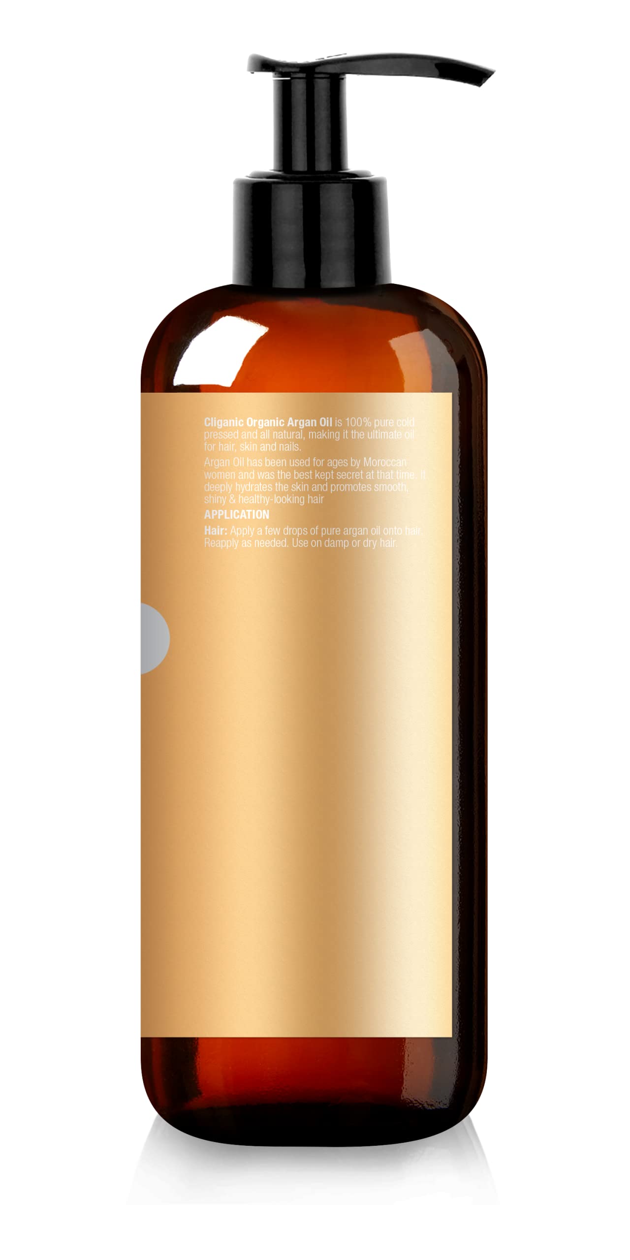 Cliganic Organic Argan Oil 16oz with Pump, 100% Pure | Bulk for Hair, Face & Skin CliganicBuy Supplements Australia