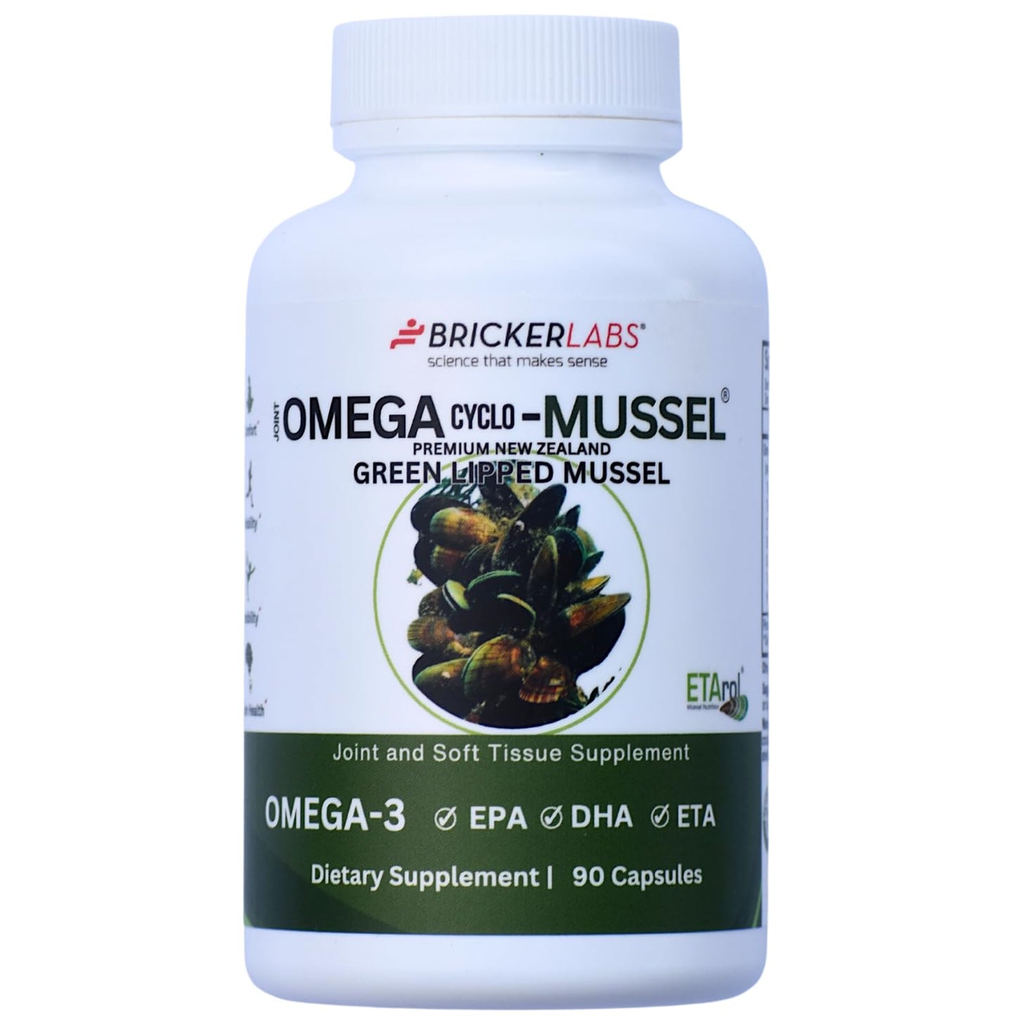 Bricker Labs Omega Cyclo - Mussel Joint Health Supplement, Premium New Zealand Green Lipped Mussel, Full Spectrum Omega Joint Supplements for Joint Health and Comfort, 90 Capsules Bricker LabsBuy Supplements Australia