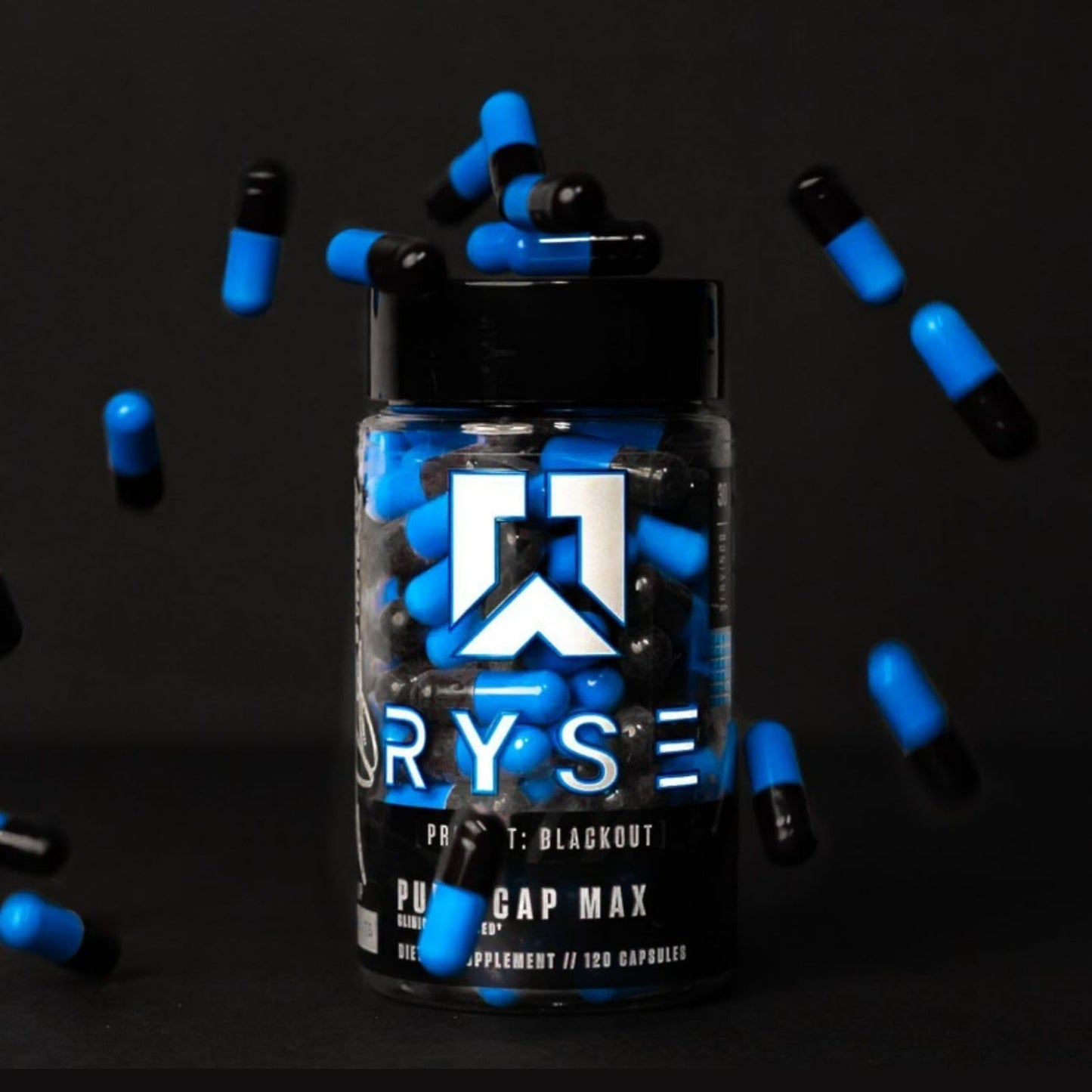 RYSE Up Supplements Project Blackout Pump Cap Max | Stimulant Free Pump Formula RYSE Up SupplementsBuy Supplements Australia