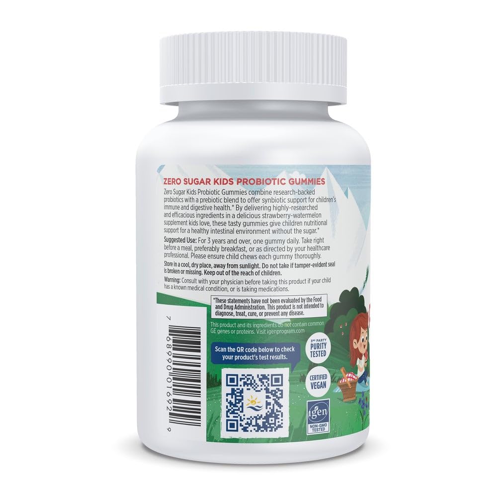 Nordic Naturals Zero Sugar Kids Probiotic Gummies - Strawberry Watermelon Flavor - 30 Gummies - Supports Digestive Wellness & Immune Health - Non-GMO - Third Party Tested - Vegan - 30 Servings Nordic NaturalsBuy Supplements Australia