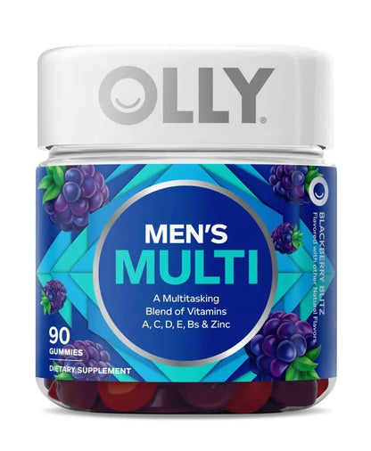OLLY Laser Focus Gummy, Ginseng, Alpha GPC, B Vitamins, 36 Count & Men's Multivitamin Gummy, Vitamins A C D E B, Zinc, 90 Count OLLYBuy Supplements Australia