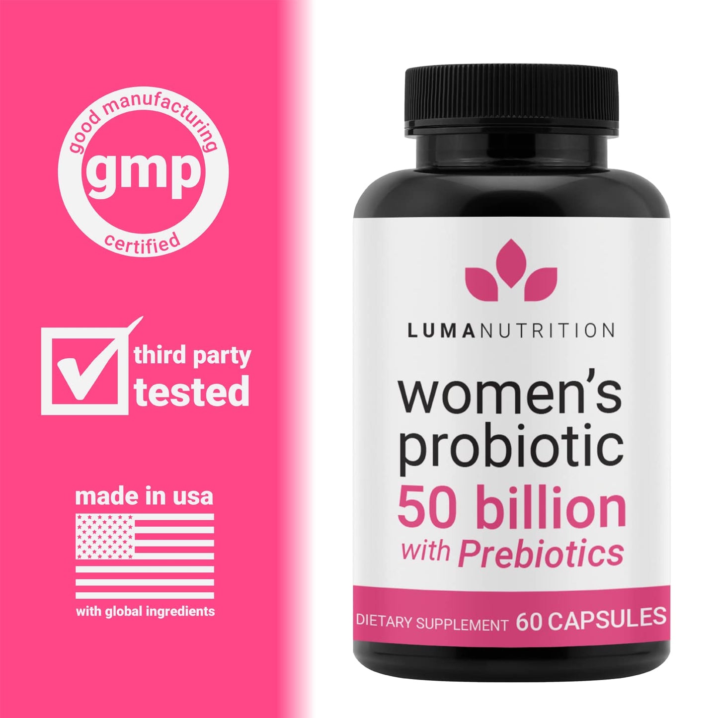 Luma Nutrition Probiotics for Women with Prebiotics - 50 Billion CFU - Formulated for Digestive Luma NutritionBuy Supplements Australia