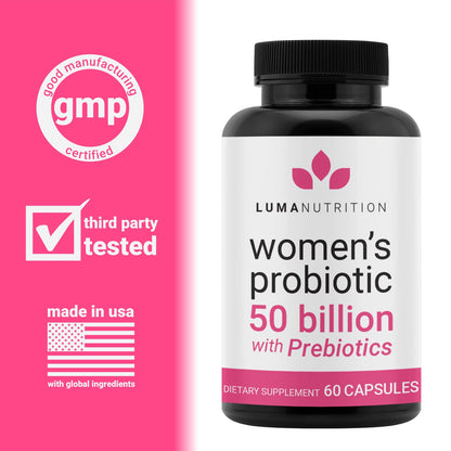 Luma Nutrition Probiotics for Women with Prebiotics - 50 Billion CFU - Formulated for Digestive Luma NutritionBuy Supplements Australia
