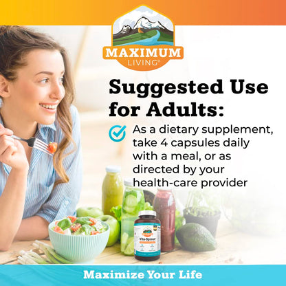 Maximum Living - Vita-Sprout Whole-Food Multivitamin & Phytonutrient Blend - 120 Capsules Maximum LivingBuy Supplements Australia
