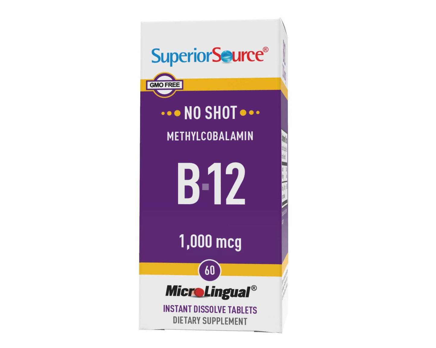 Superior Source No Shot Vitamin B12 Methylcobalamin 1000 mcg, Quick Dissolve MicroLingual Superior SourceBuy Supplements Australia