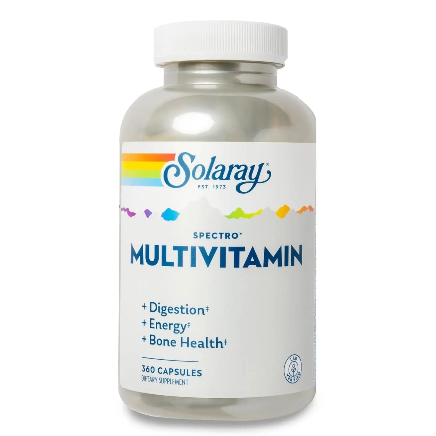 SOLARAY Spectro Multivitamin with Iron - Multi Vitamin with Calcium, Magnesium, Energizing Greens, Herbs & Digestive Enzymes SOLARAY