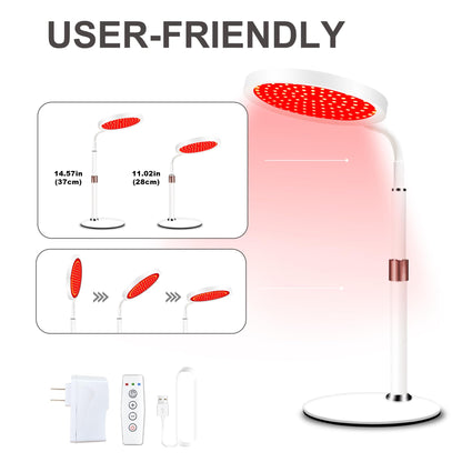 Red Light Lamp with Base, 660nm Red Light & 850nm Near Infrared Red Light Lamp with Timer DevowellteBuy Supplements Australia