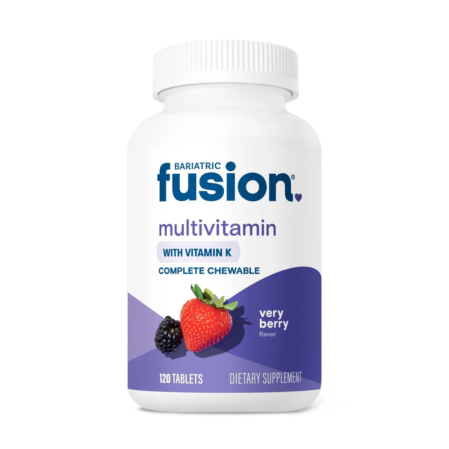 Bariatric Fusion Very Berry Complete Chewable Bariatric Multivitamin with Iron and Vitamin K for Bariatric Surgery Patients Including Bariatric Fusion